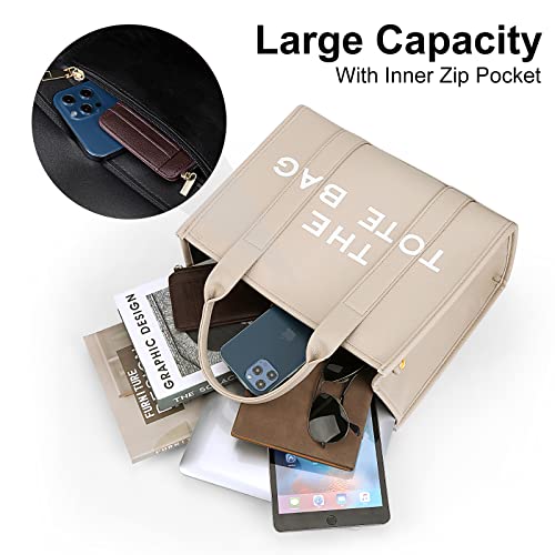 Stylish Women's PU Leather Tote Bag - Work & School