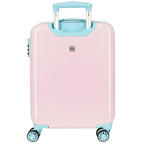 Princesses Cabin Suitcase: Pink, Rigid ABS, 4 Wheels