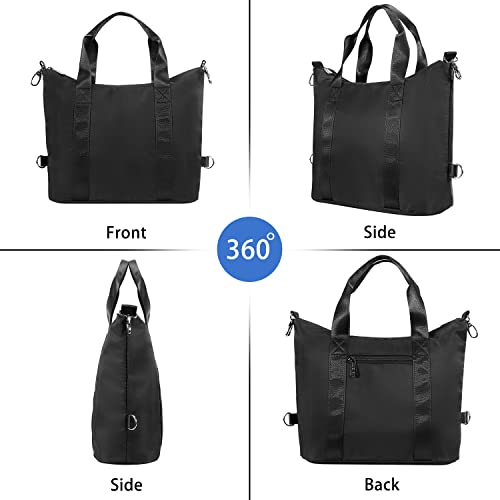 dobsechs Women's Black Waterproof Designer Tote Bag