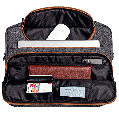 17" Waterproof Designer Laptop Sleeve Shoulder Bag - Dark Grey