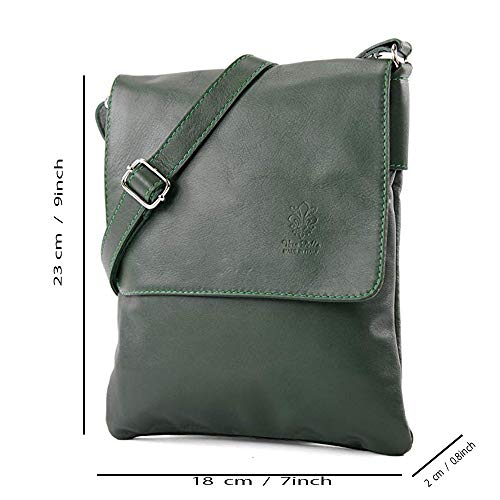 Italian Leather Verapelle Cross body Messenger Bag