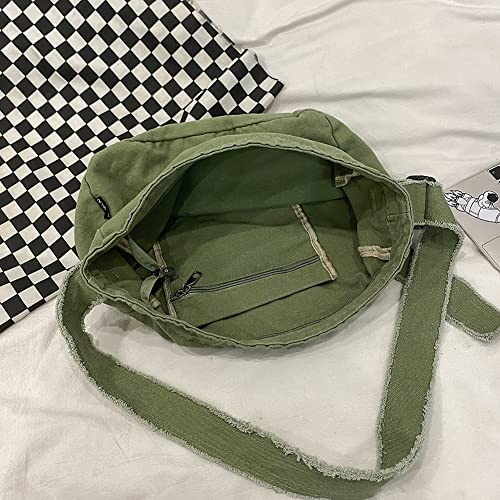 Canvas Shoulder Bag Large Hobo Crossbody Denim Tote
