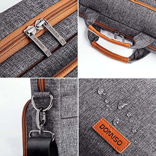 17" Waterproof Designer Laptop Sleeve Shoulder Bag - Dark Grey