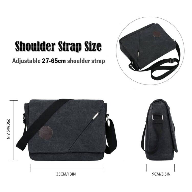 Eshow Canvas Laptop Messenger Bag for Men Women