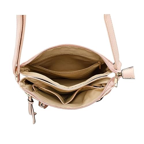 Craze London Women's Trendy Messenger Shoulder Bag (Sidestrip White)