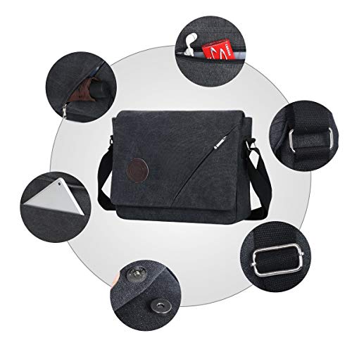 Eshow Canvas Laptop Messenger Bag for Men Women