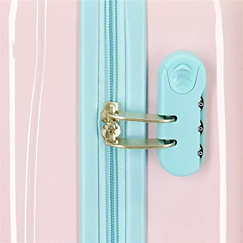 Princesses Cabin Suitcase: Pink, Rigid ABS, 4 Wheels