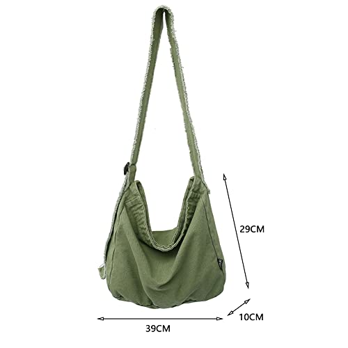 Canvas Shoulder Bag Large Hobo Crossbody Denim Tote