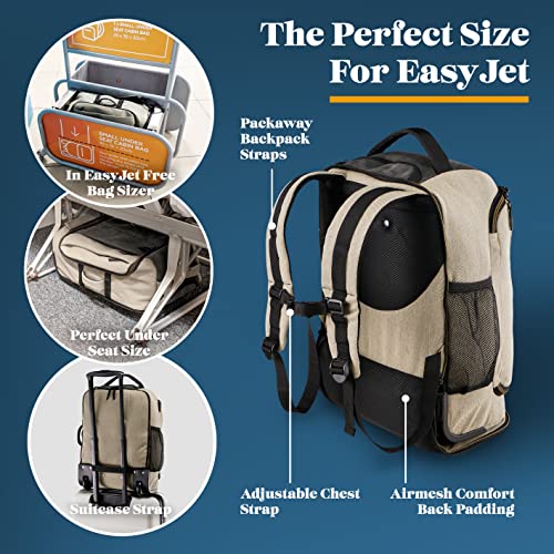 Convertible Designer Handbag: Bronze Backpack/Trolley Combo, 30L