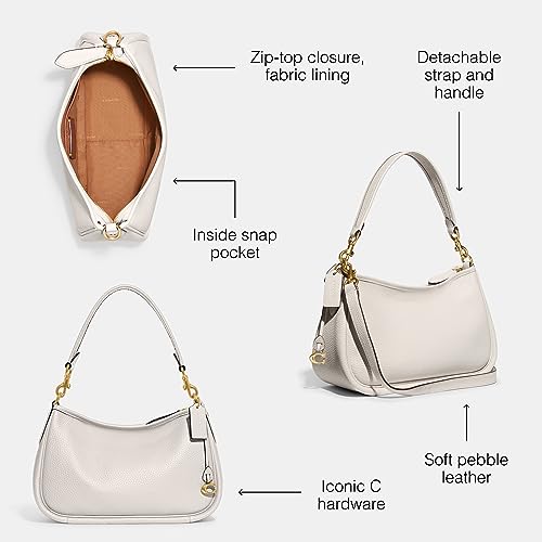 COACH Soft Pebble Leather Cary Crossbody Bag - Chalk