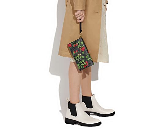 COACH Signature Leather Envelope Wallet with Floral Print