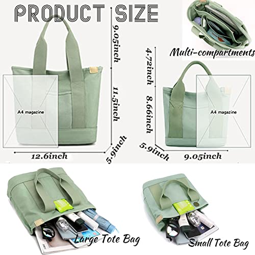 Canvas Designer Tote Bag - Large Black