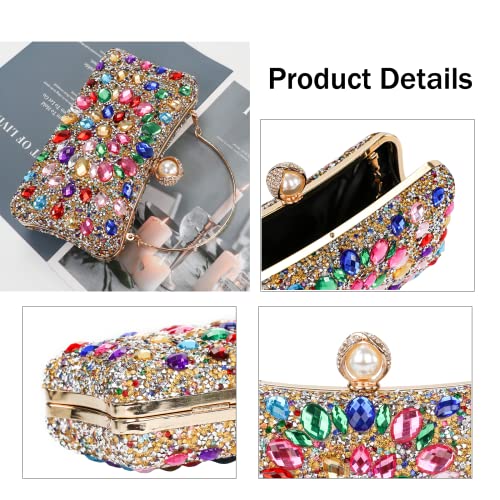 Sparkly Rhinestone Crystal Glitter Clutch for Wedding Party