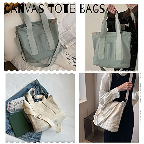 Canvas Designer Tote Bag - Large Black