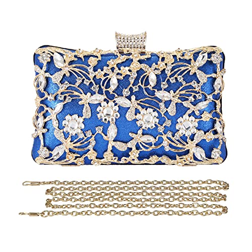 CORIOS Blue Evening Clutch with Crystal Glitter