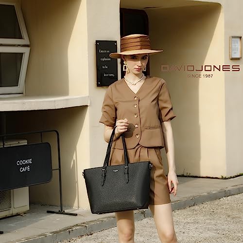 Black Designer Shoulder Tote Bag - Work Handbag