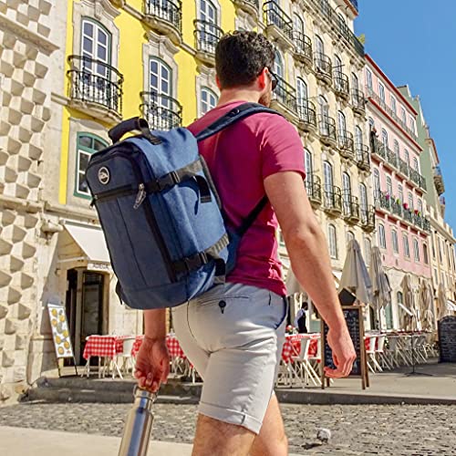 Stylish Atlantic Blue Hand Luggage Backpack - 20L