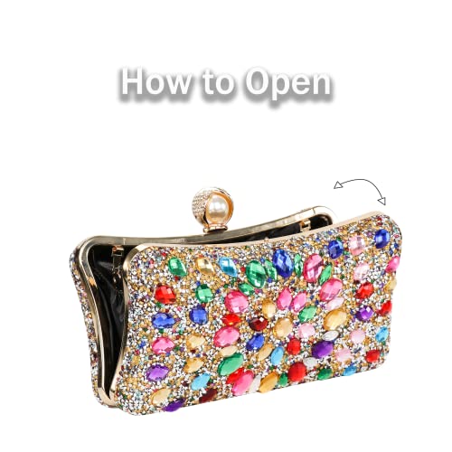 Sparkly Rhinestone Crystal Glitter Clutch for Wedding Party