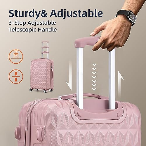Rose Gold ABS Hardside Trolley Set, 24