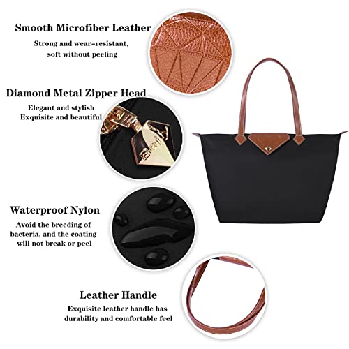 Stylish Nylon Tote Bag for Women - Black