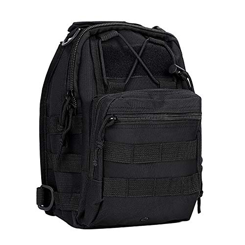 Men's Canvas Sling Bag: Compact Chest Backpack