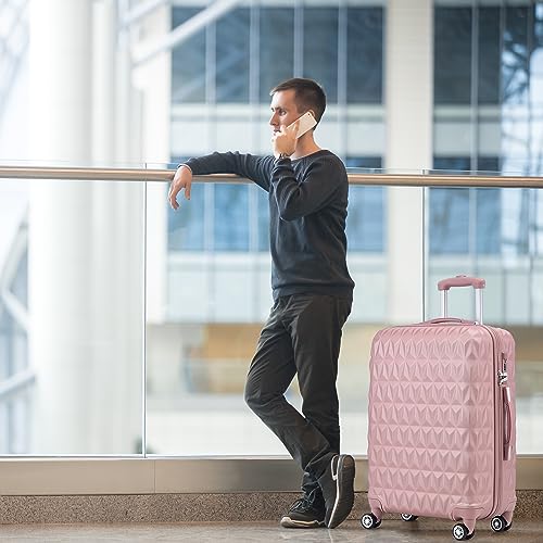 Rose Gold ABS Hardside Trolley Set, 24
