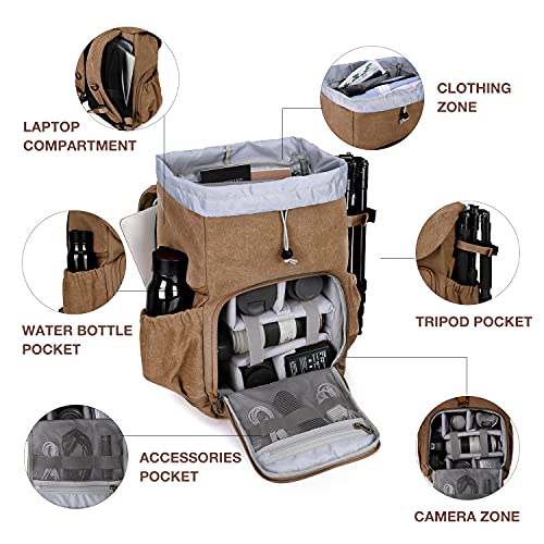 Bagsmart DSLR Camera Backpack with Rain Cover