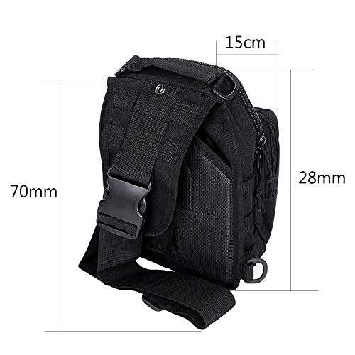 Men's Canvas Sling Bag: Compact Chest Backpack