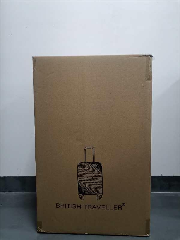British Traveller Lightweight Hard Shell Travel Trolley (Navy)