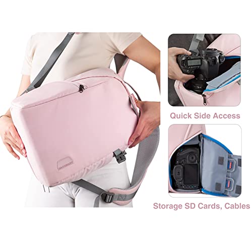 BAGSMART Anti-Theft Camera Backpack - Pink