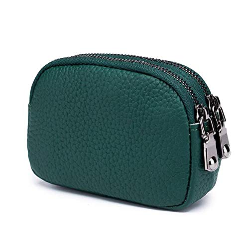 AprinCtempsD Small Green Leather Coin Purse Wallet