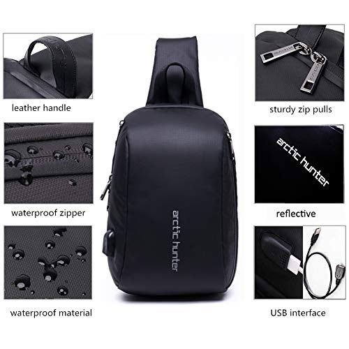 Arctic Hunter Men's USB Crossbody Sling Bag