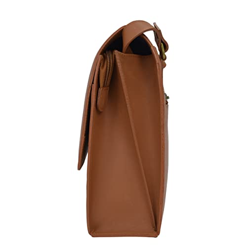Anuschka Butterfly Honey Leather Flap Messenger Crossbody