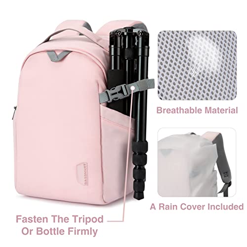 BAGSMART Anti-Theft Camera Backpack - Pink