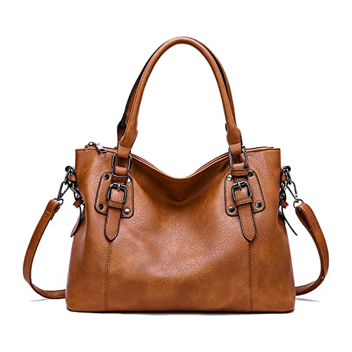 Retro Designer Damen Handtasche - Leder, Tragegriff, Umhängetasche