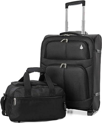 Designer Handgepäckkoffer Aerolite 55x40x23 Schwarz