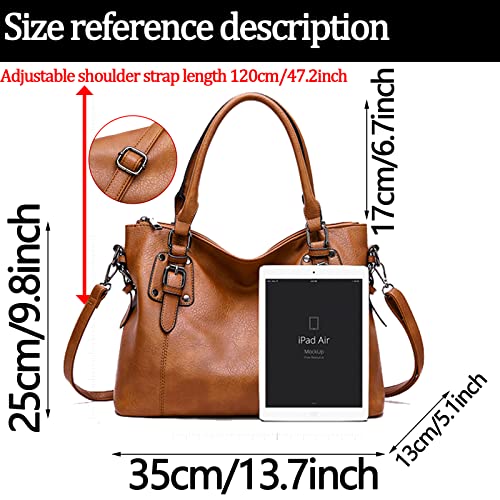 Retro Designer Damen Handtasche - Leder, Tragegriff, Umhängetasche