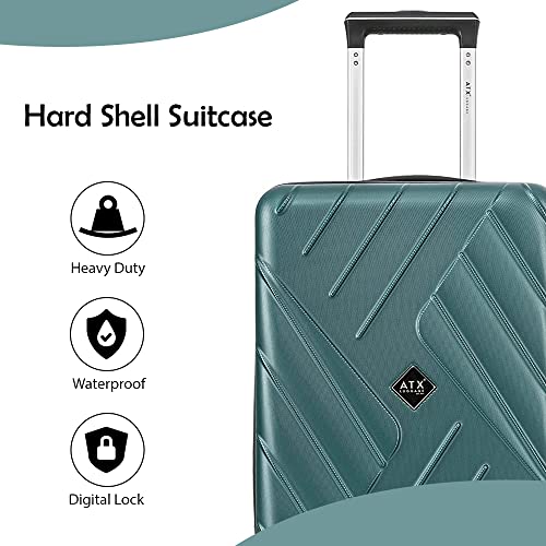 Forest Green Medium Designer Handbag with Spinner Wheels