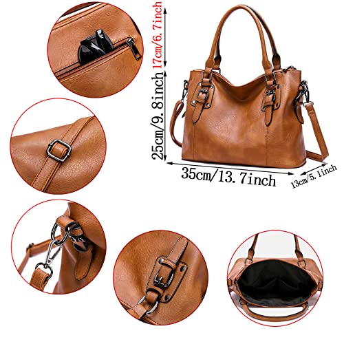 Retro Designer Damen Handtasche - Leder, Tragegriff, Umhängetasche