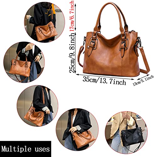 Retro Designer Damen Handtasche - Leder, Tragegriff, Umhängetasche