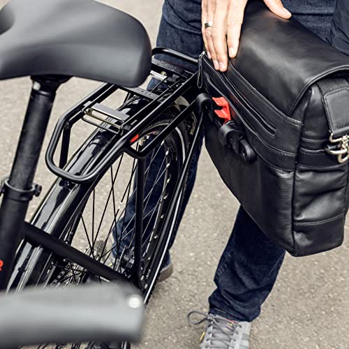 Alassio Genuine Leather Black Briefcase with Bicycles/Laptop Function