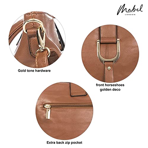 Mabel Women's Vegan Leather Bucket Crossbody Handbag