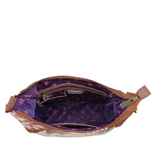 Anuschka Cleopatra's Leopard Tan Leather Classic Hobo