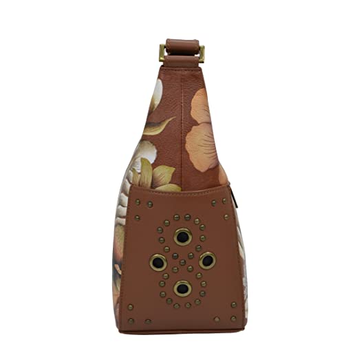 Anuschka Cleopatra's Leopard Tan Leather Classic Hobo