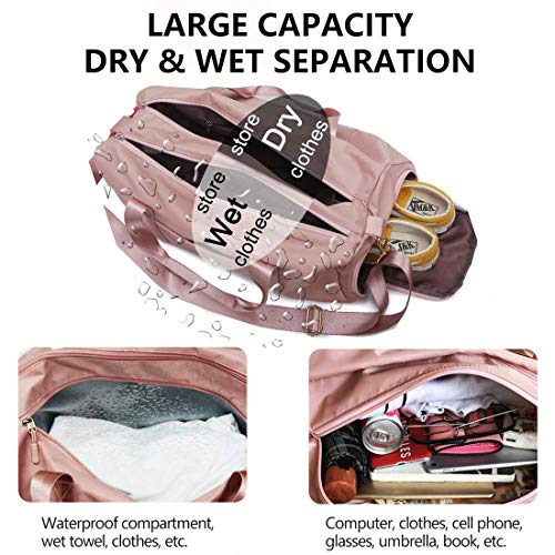 Waterproof Designer Handbag with Wet/Dry Separation