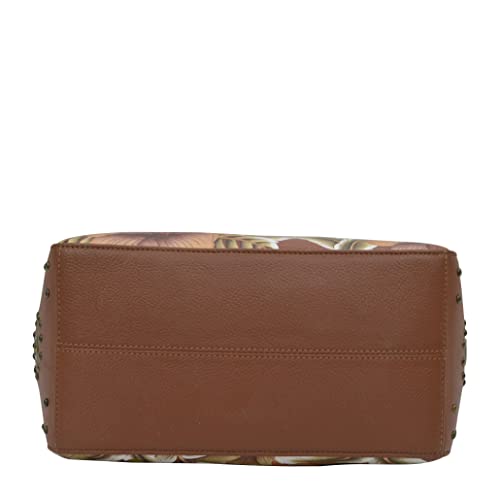 Anuschka Cleopatra's Leopard Tan Leather Classic Hobo