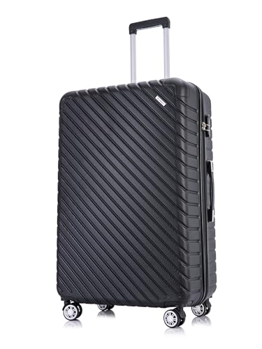 Designer Handbags: Black 24" Lightweight Spinner Luggage