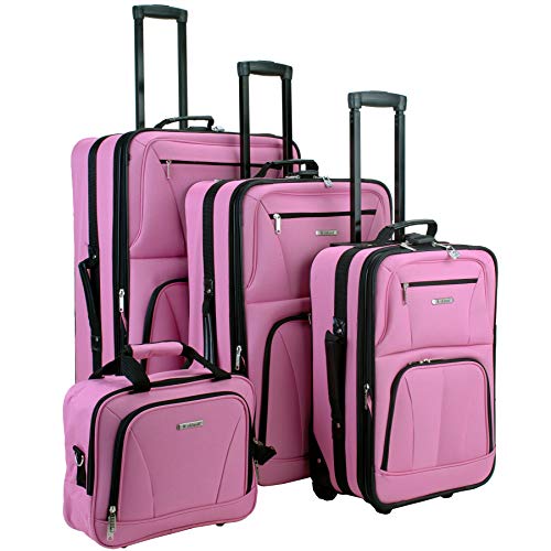 Pink Rockland Luggage Softside 4-Piece Designer Handbag Set