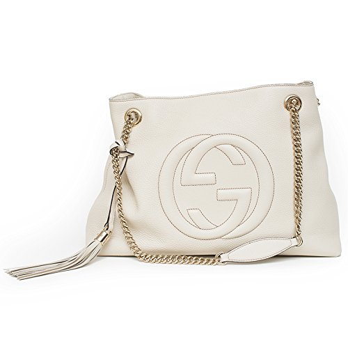 Authentic Gucci Soho Ivory Gold Soft Hobo Bag