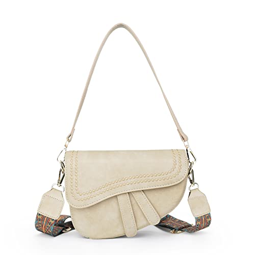 Saddle Shoulder Clutch Purse Crossbody Handbag PU Leather